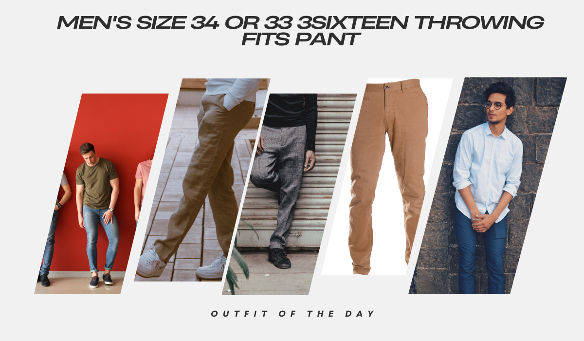 Men's Size 34 or 33 3sixteen throwing Fits pant