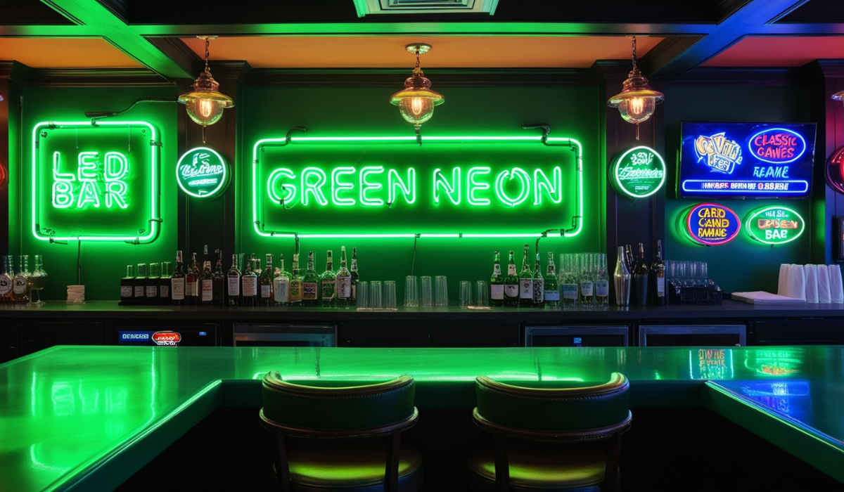 Green Neon Signs Flashy Designs
